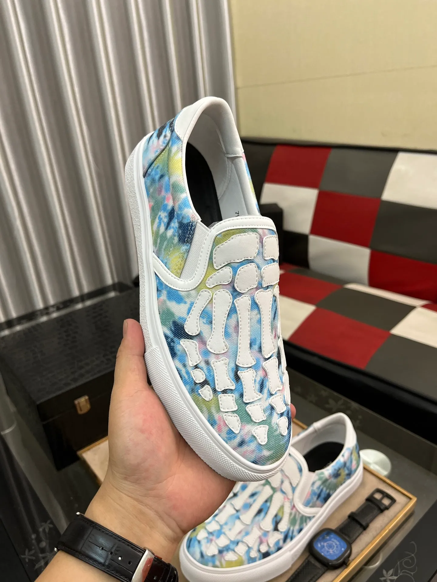 Men's men's shoes 💰420⌚️⌚️miri star shoes bone moral training shoes casual shoes amiri 2025 spring and summer star shoes bone moral training shoes micro-shaped body, the bone weaving pattern made of multi-layer genuine leather is more three-dimensional, slightly thicker and rich, and all elements are just right! The details are just right. Size: 38 to 444️⃣Colors available